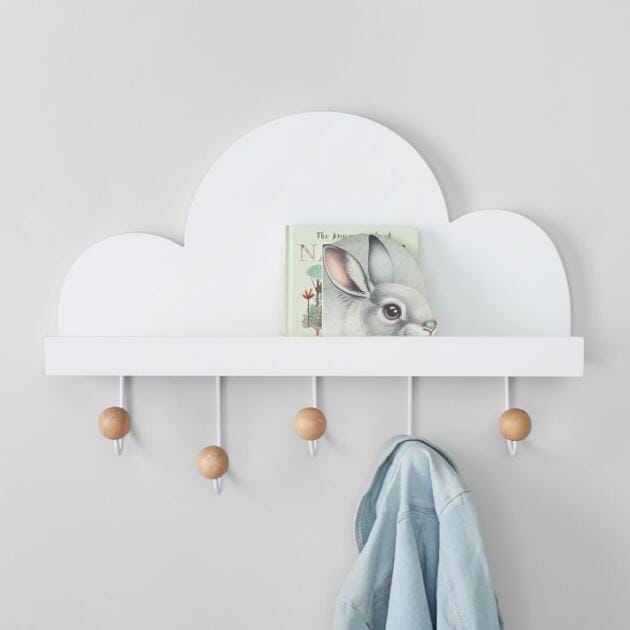 Kids Sydney Cloud Shelf with Hooks