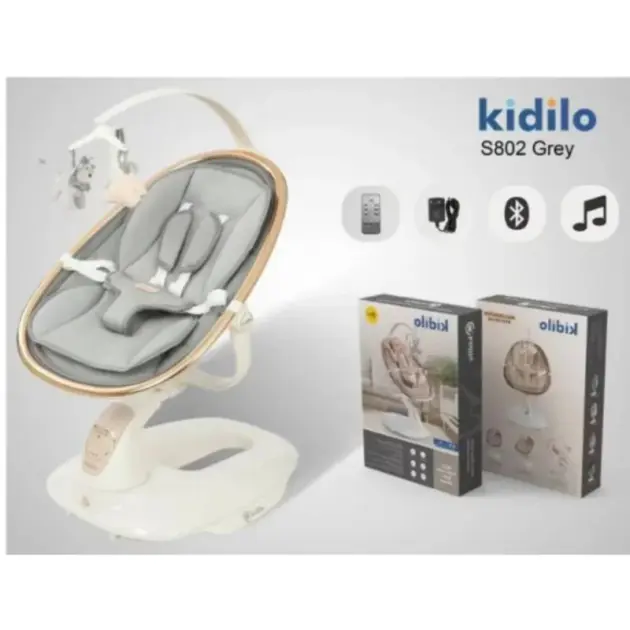 Infant Automatic Swing Grey – Kidilo S802