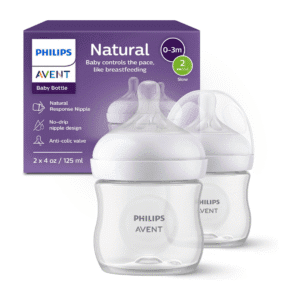 PHILIPS AVENT Baby Bottle with Natural Response , 4 Oz, Pack of 2