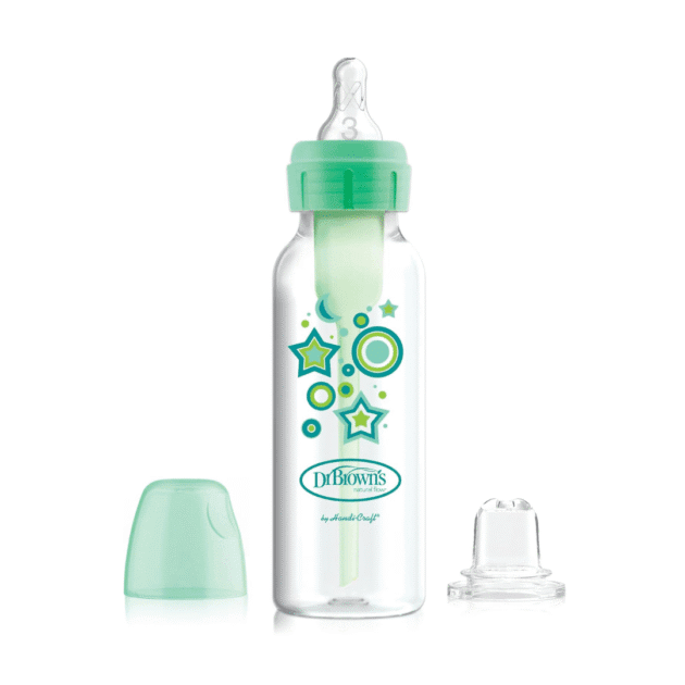 Dr. Brown's Natural Flow® Anti-Colic Options+ Narrow Sippy Bottle Starter Kit – 8oz, Green