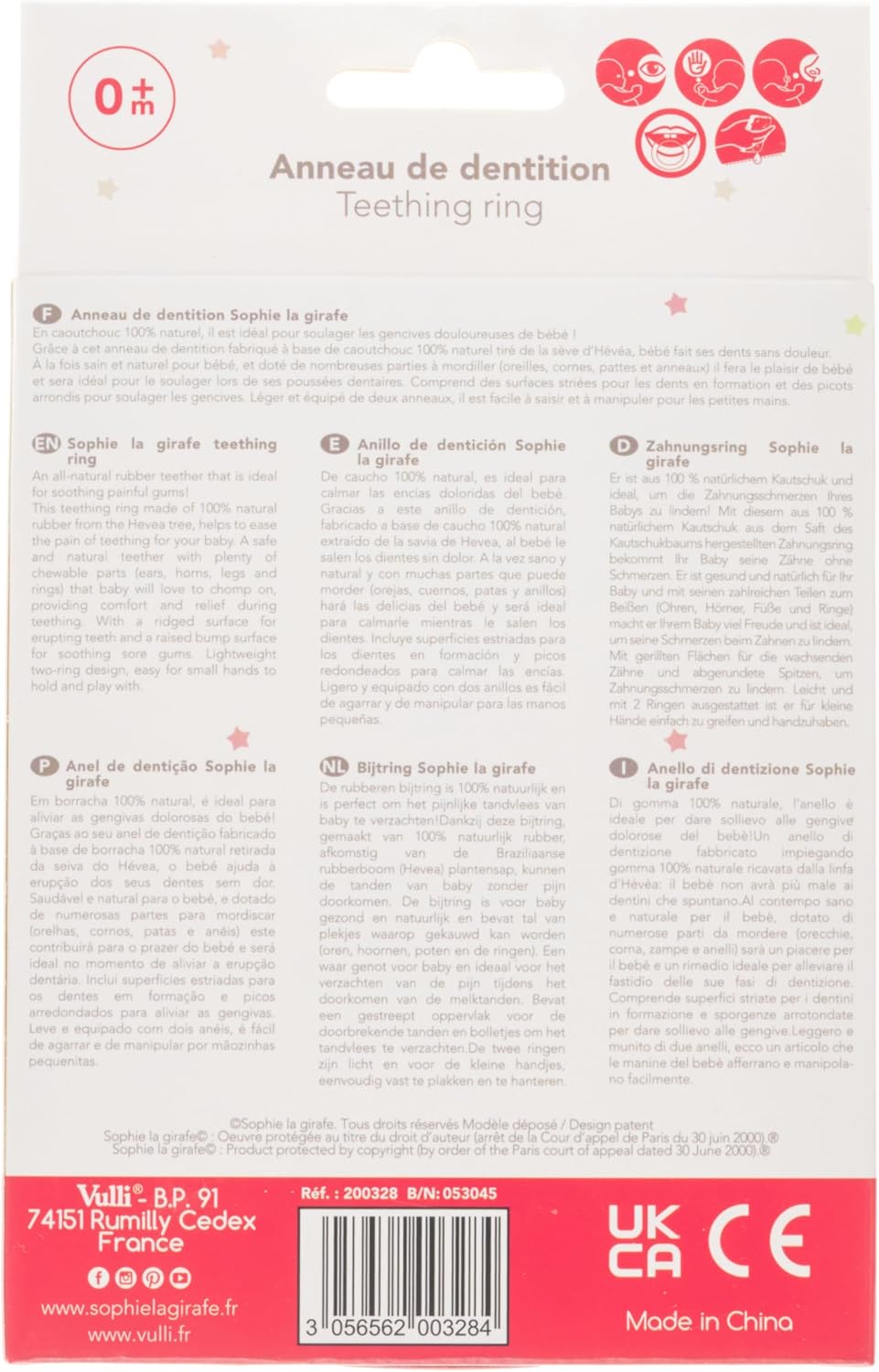 Sophie la Girafe Baby Teething Ring – Natural Rubber - Image 6