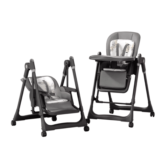Kidilo 2 in 1 Swing Highchair | Grey