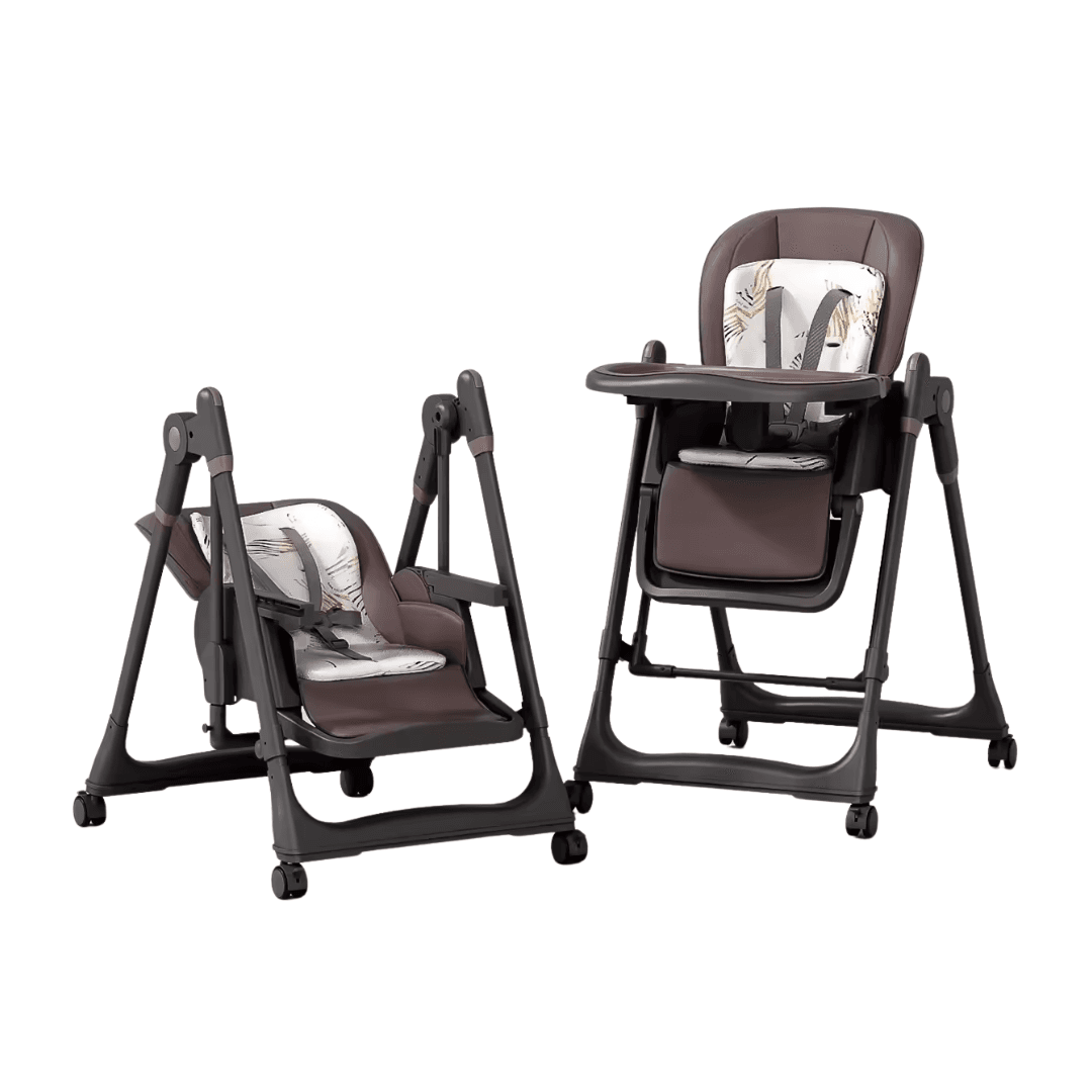 Kidilo 2 in 1 Swing Highchair | Brown