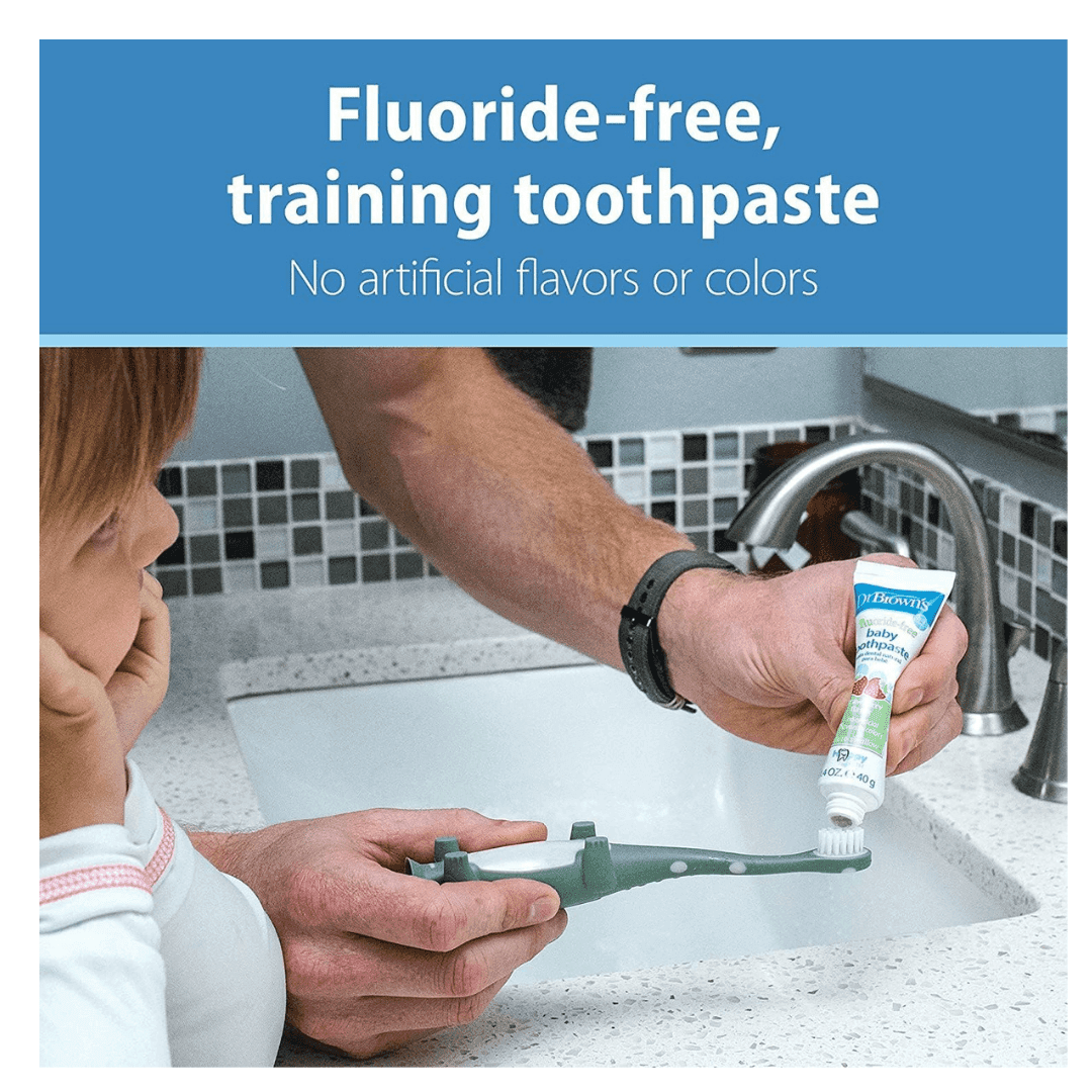 Dr Brown's Infant to Toddler Toothbrush and Toothpaste set - Image 4