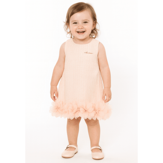 Formal Pastel Pink Tweed Dress