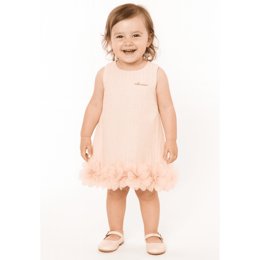 Formal Pastel Pink Tweed Dress