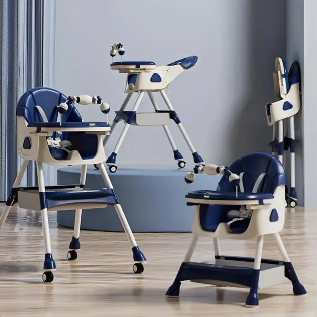 3-in-1 Baby Highchair with Wheels
