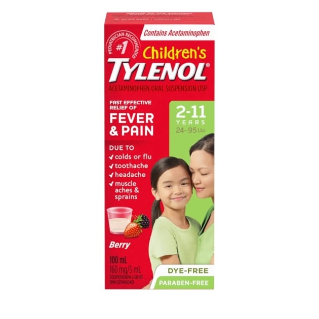 Children’s Tylenol Oral Suspension – Berry Flavor (100 ml)