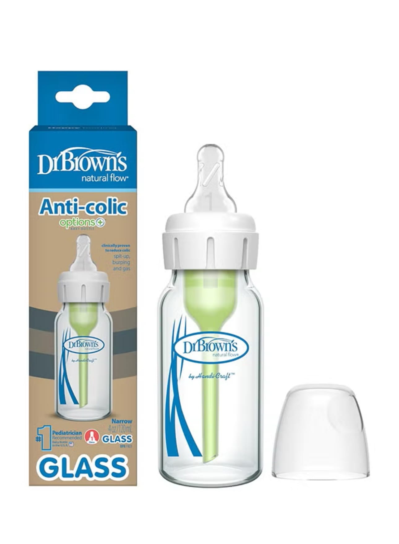 Dr. Brown’s Glass Anti-Colic Bottle – 4 oz