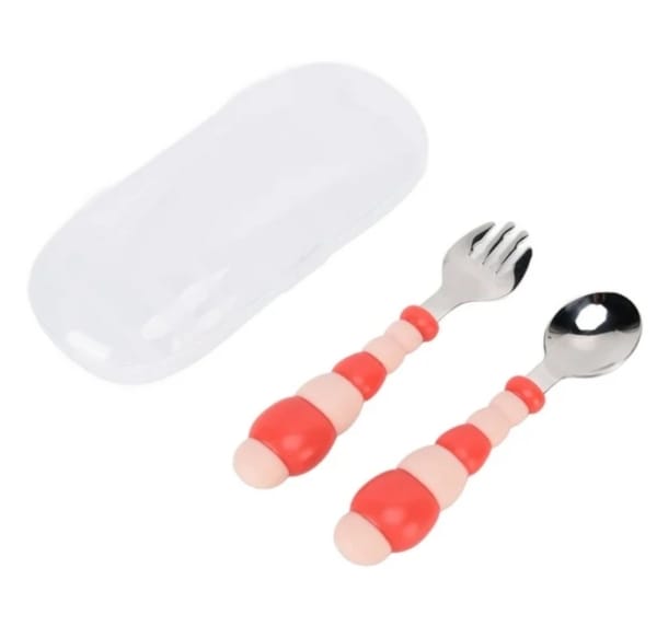 Stainless Steel Baby Cutlery Set (With Storage Case)