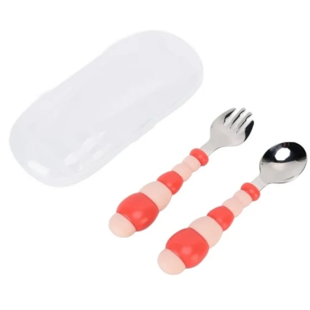 Stainless Steel Baby Cutlery Set (With Storage Case)