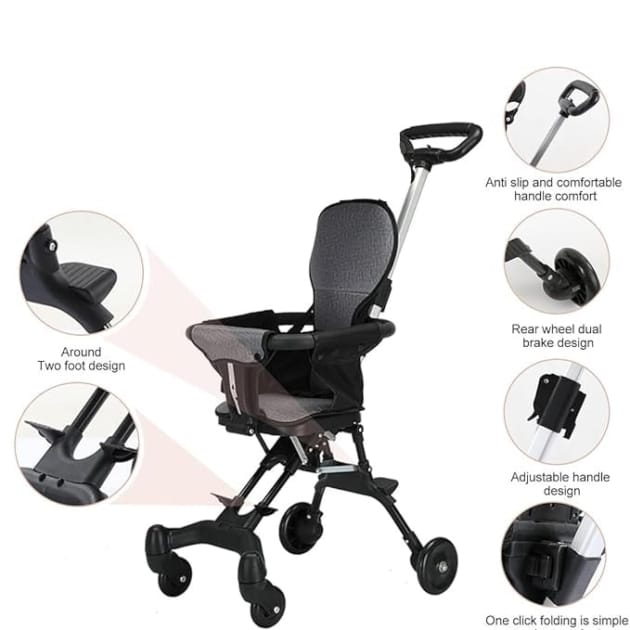 Ultra-Lightweight Baby Stroller (Black)