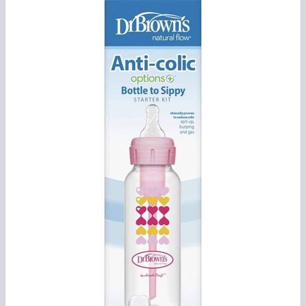 Dr. Brown’s Anti-Colic Bottle to Sippy Starter Kit – 8oz (250ml)