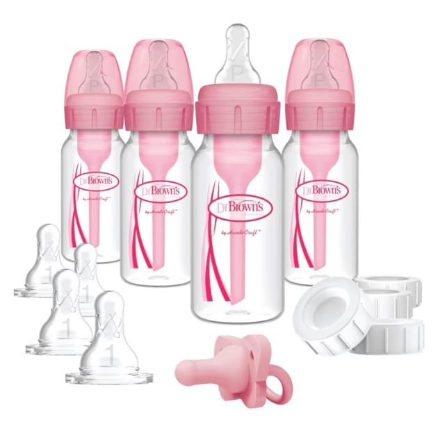 Dr. Brown's Slow Flow Anti-Colic Bottle Set with HappyPaci
