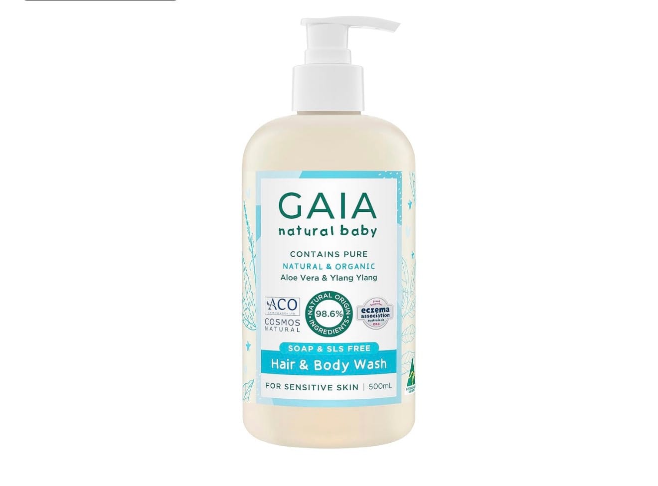 GAIA Natural Baby Hair & Body Wash – 500mL