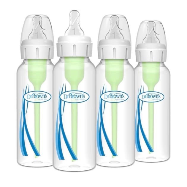 Dr. Brown’s Anti-Colic Narrow Neck Bottle Set (8oz / 250ml – 4 Pack)