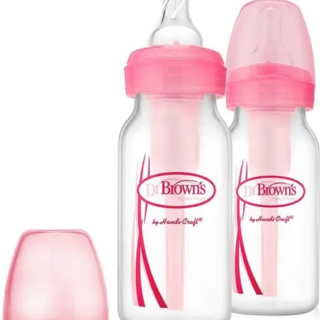 Dr. Brown’s Anti-Colic Narrow Bottles – Pink (2 Pack, 4oz/120ml)