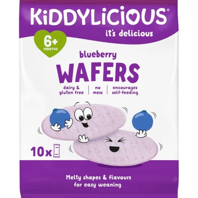 Kiddylicious Blueberry Wafers (Maxi Pack 10 x 4g)