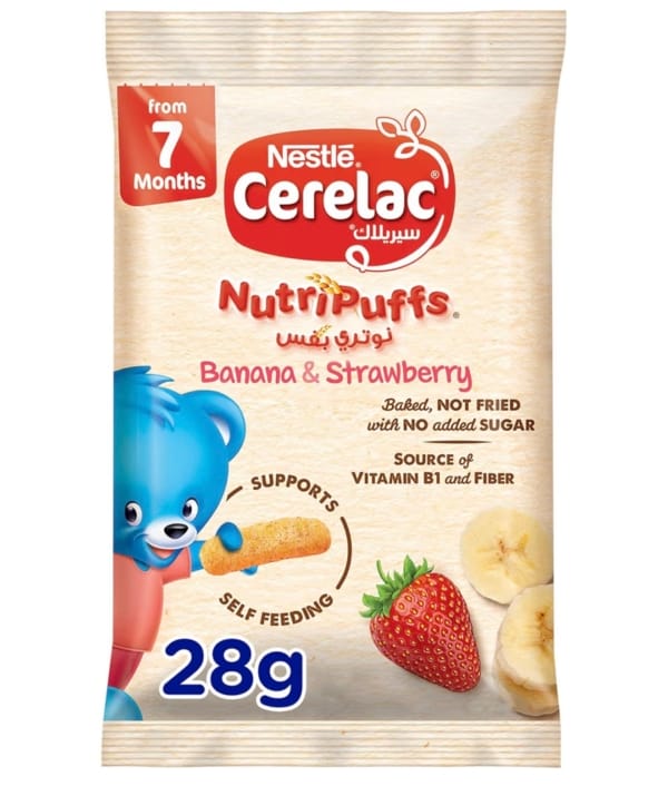 Nestlé Cerelac Banana & Strawberry Nutri Puffs 28 g