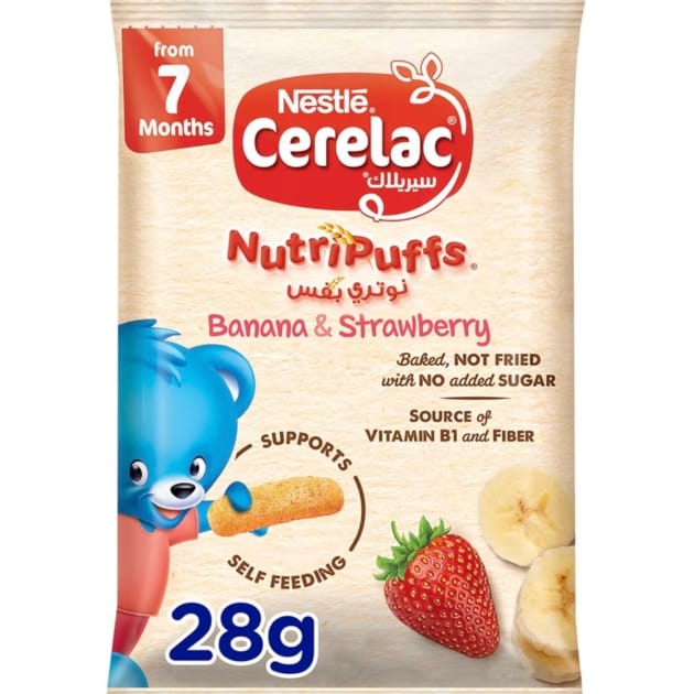 Nestlé Cerelac Banana & Strawberry Nutri Puffs 28 g