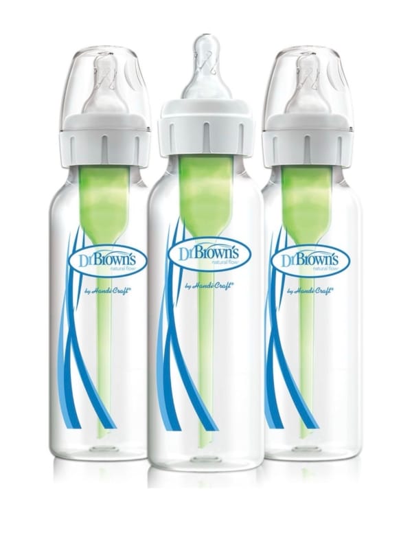 Dr. Brown’s Options+ Anti-Colic Narrow Baby Bottles – 8oz/250ml (Pack of 3)