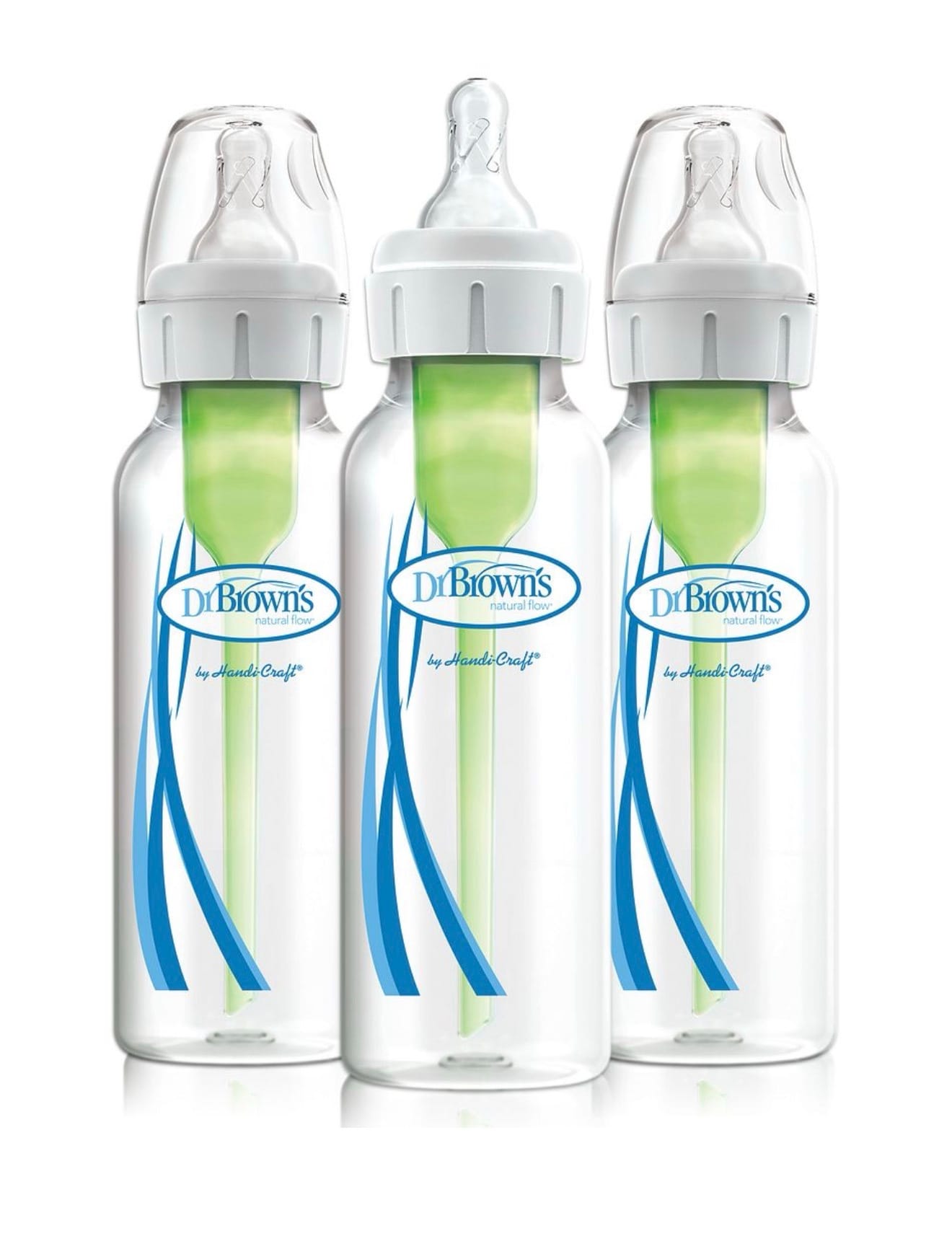 Dr. Brown’s Options+ Anti-Colic Narrow Baby Bottles – 8oz/250ml (Pack of 3)