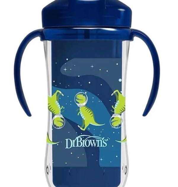 Dr. Brown’s Milestones Insulated Straw Sippy Cup – T-Rex Astronaut (300mL)