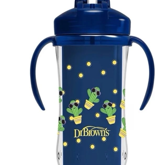 Dr. Brown’s Milestones Insulated Straw Sippy Cup – Blue Cactus (300mL)