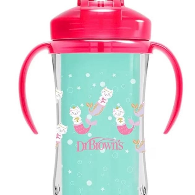 Dr. Brown’s Milestones Insulated Straw Sippy Cup – Mermaid Cat (300mL)