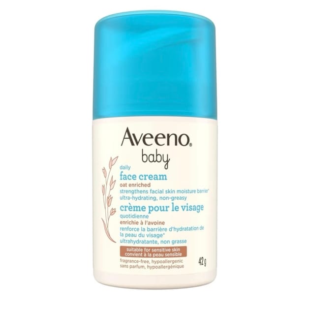 Aveeno Baby Daily Face Cream – Oat Enriched, Fragrance-Free (42g)