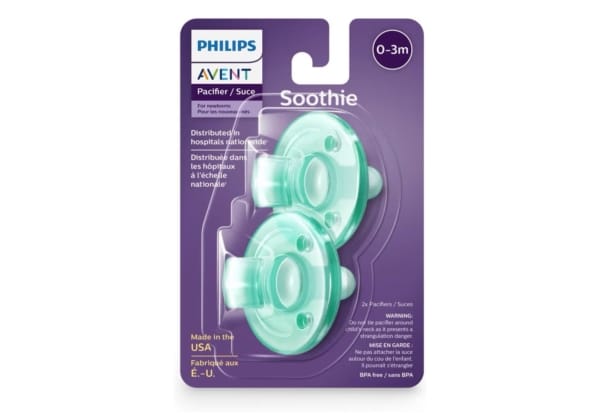 Philips Avent Soothie Baby Pacifiers (0–3 Months) – Green, 2 Pack