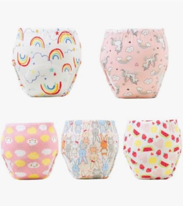 SKY-TOUCH Reusable Baby Potty Training Pants – 5 Pack (Girls, Large 13–20kg)