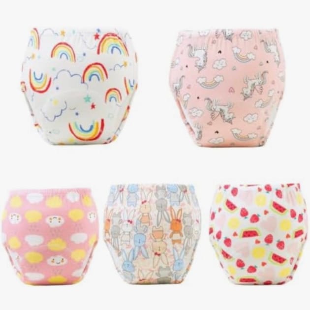 SKY-TOUCH Reusable Baby Potty Training Pants – 5 Pack (Girls, Large 13–20kg)