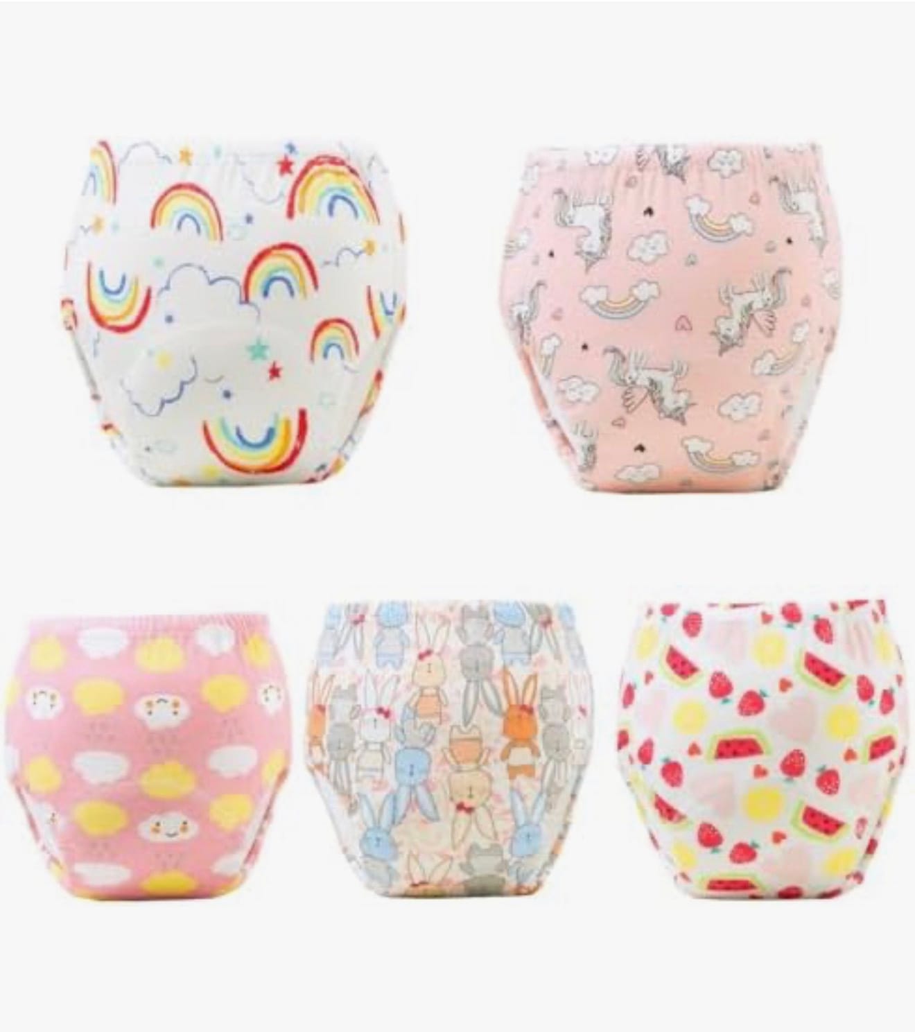 SKY-TOUCH Reusable Baby Potty Training Pants – 5 Pack (Girls, Large 13–20kg)