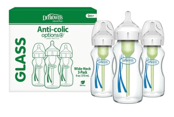 Dr brown wide neck glass bottles 8 oz pack of 3
