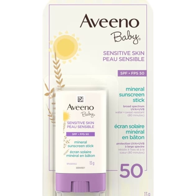 Aveeno Baby Sensitive Skin Mineral Sunscreen Stick SPF 50 (13g)
