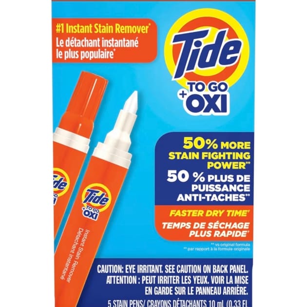 Tide To Go + OXI Instant Stain Remover Pens – 5 Pack