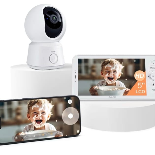 Arenti Baby Monitor B2 Kit – WiFi 6 Camera with 5” HD Parent Monitor