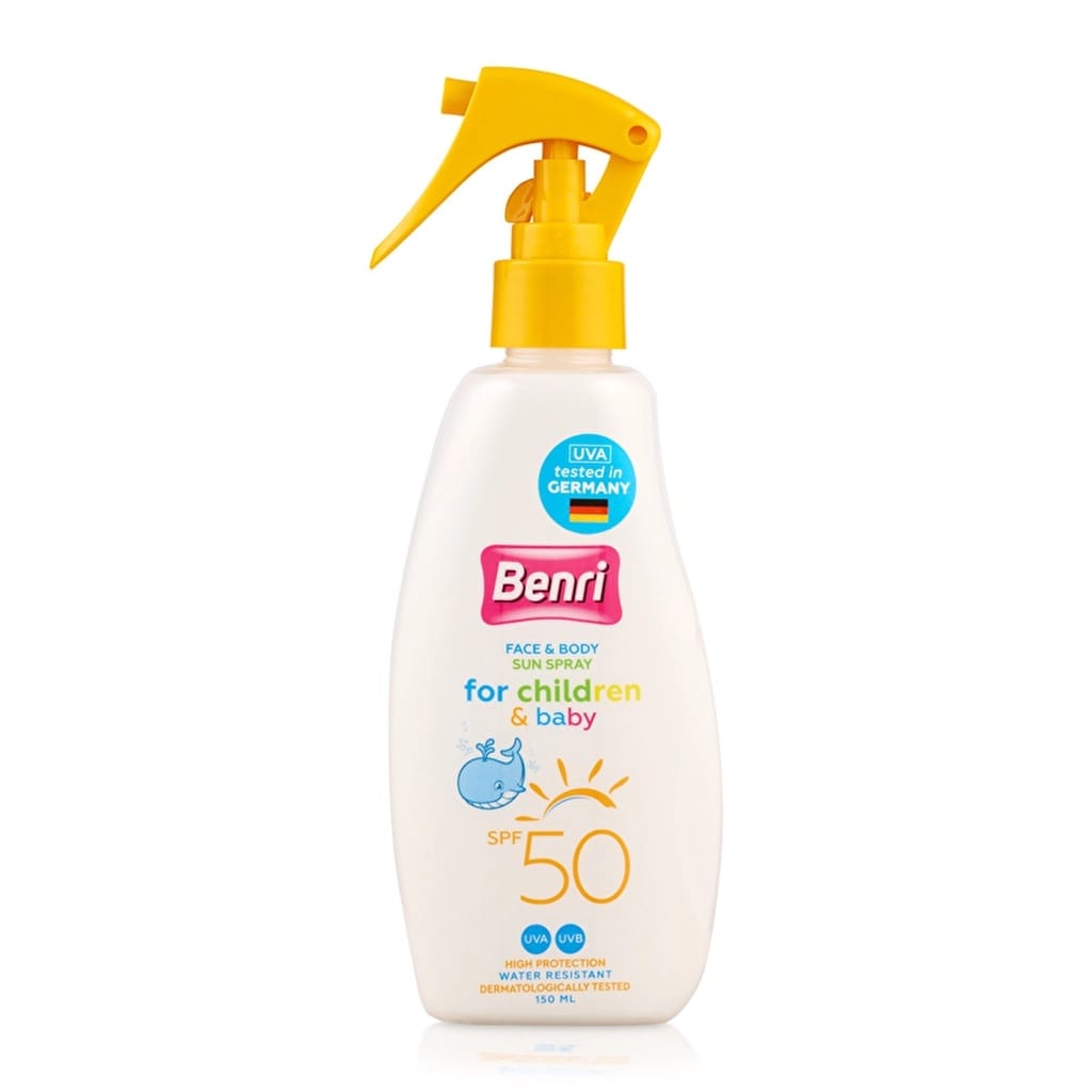 Benri Face & Body Sun Spray for Children & Baby SPF 50 – 150ml