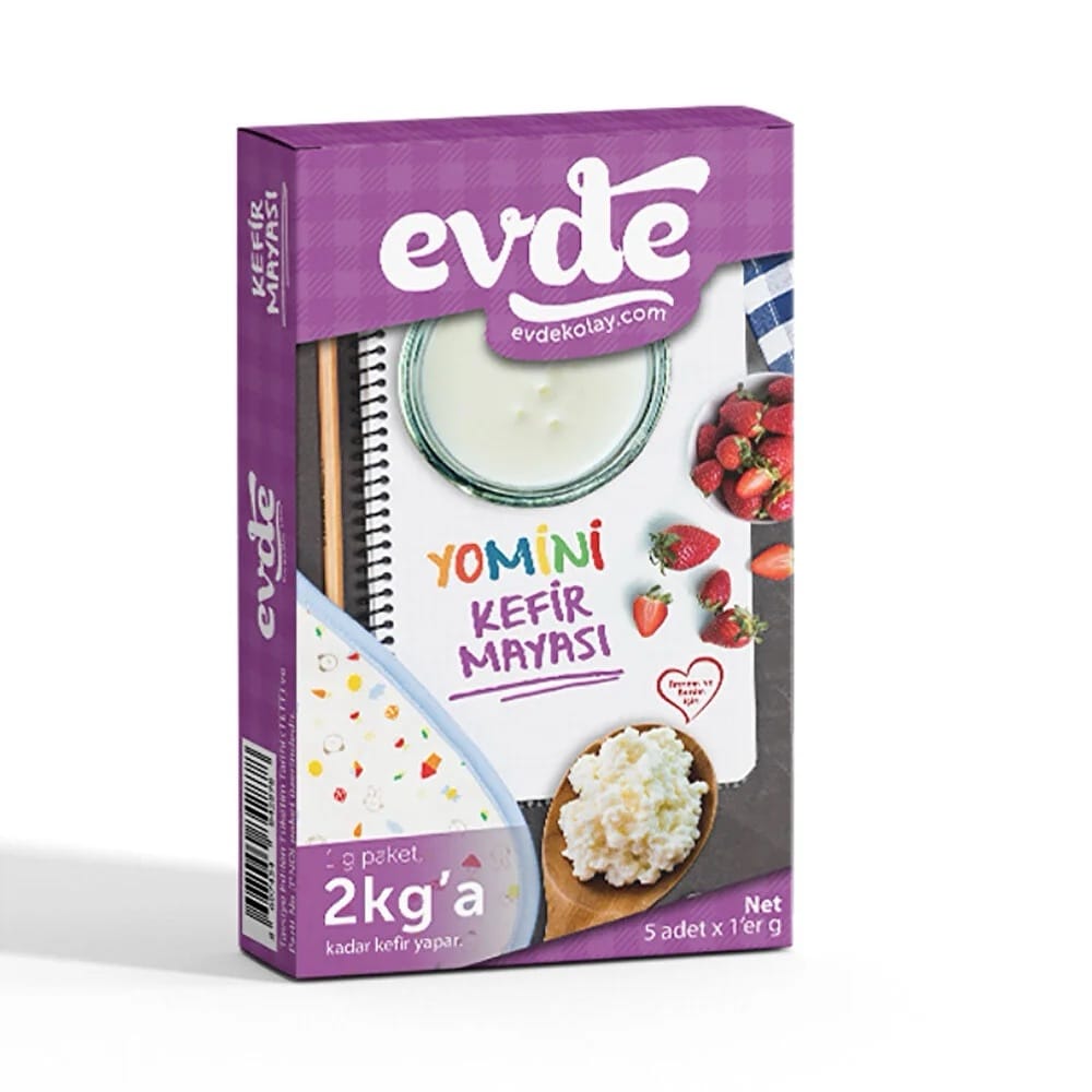 Evde Yomini Probiotic Yogurt Starter with Prebiotics – 5 x 1g Sachets