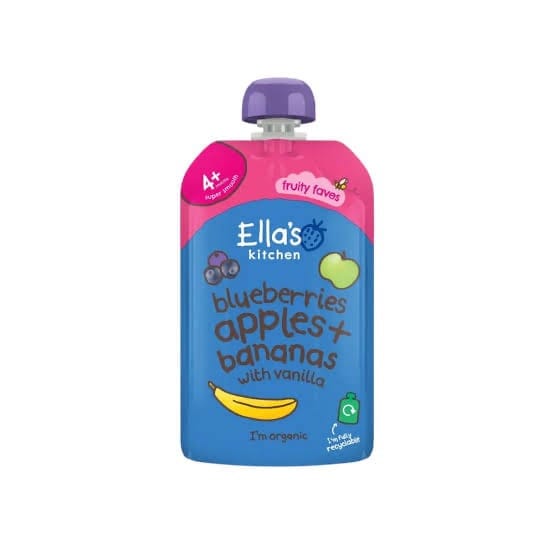 Ella’s Kitchen Blueberries, Apples + Bananas with Vanilla Organic Purée