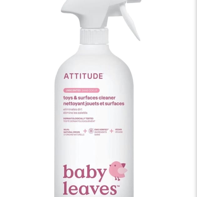 ATTITUDE Baby Leaves Toy & Surface Cleaner – Unscented, 800ml