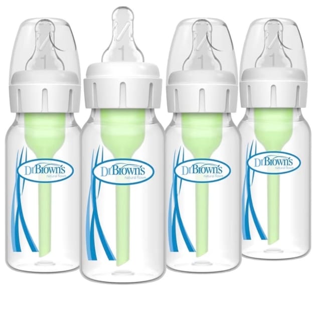 Dr. Brown’s Natural Flow® Anti-Colic Options+™ Narrow Baby Bottles – 4 oz, 4-Pack