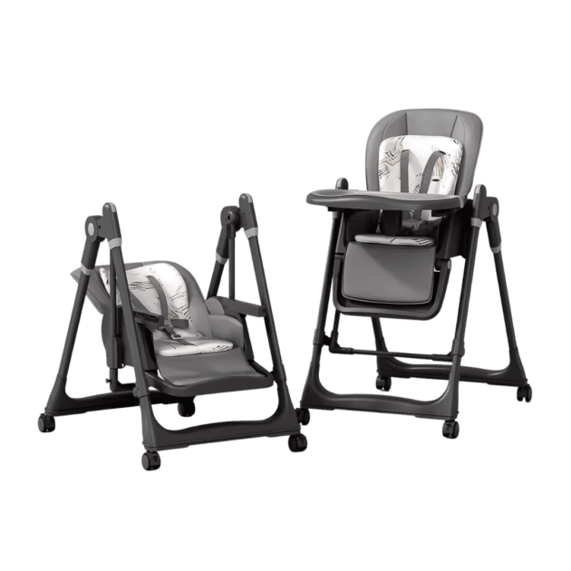 Kidilo 2 in 1 Swing Highchair | Grey