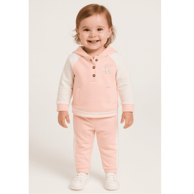 Baby Girls’ Color Block Hoodie and Joggers, 2-Piece Set