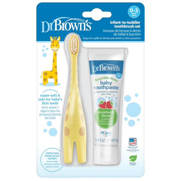 Dr Brown’s Infant to Toddler Toothbrush and Toothpaste set