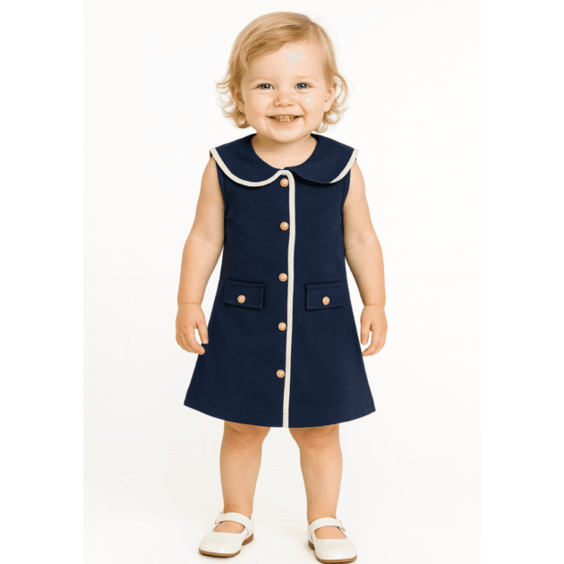 Collared Blue Dress