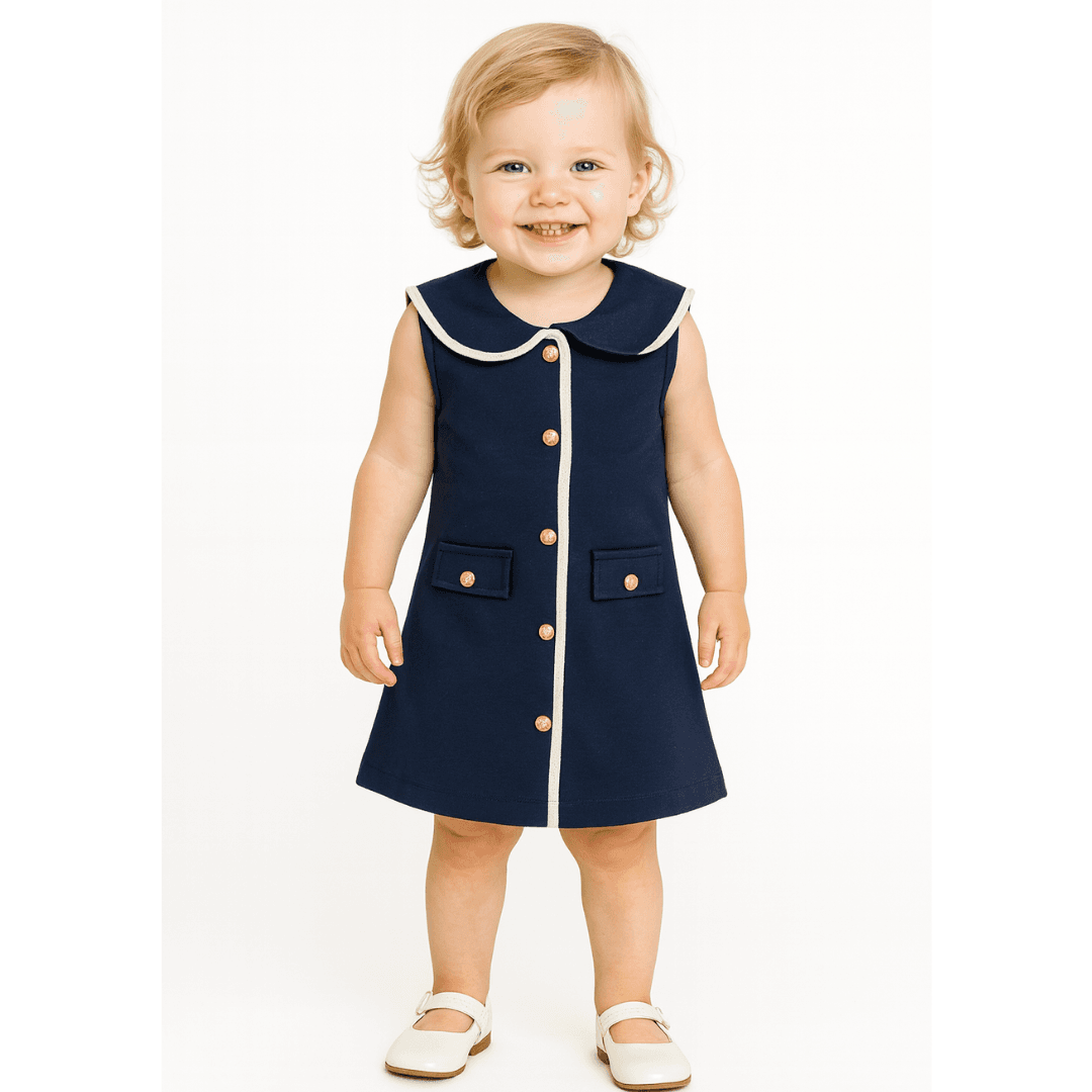 Collared Blue Dress