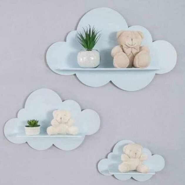 Cloud-Shaped Floating Shelves