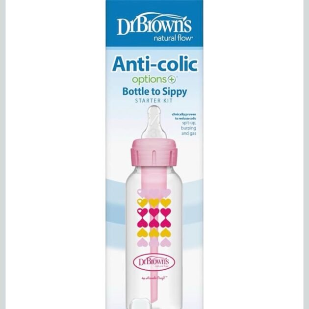 Dr. Brown’s Anti-Colic Bottle to Sippy Starter Kit – 8oz (250ml)